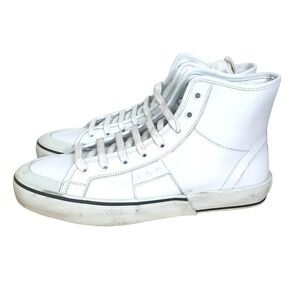 NIB IRO Men's Jimi White Leather Hi Tops Tennis Shoes SZ 42‎ FR/SZ 9 Mens